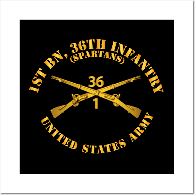 1st Bn 36th Infantry Regt - Spartans - Infantry Br Wall Art by twix123844